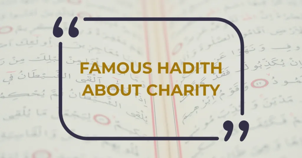 Famous Hadith About Charity