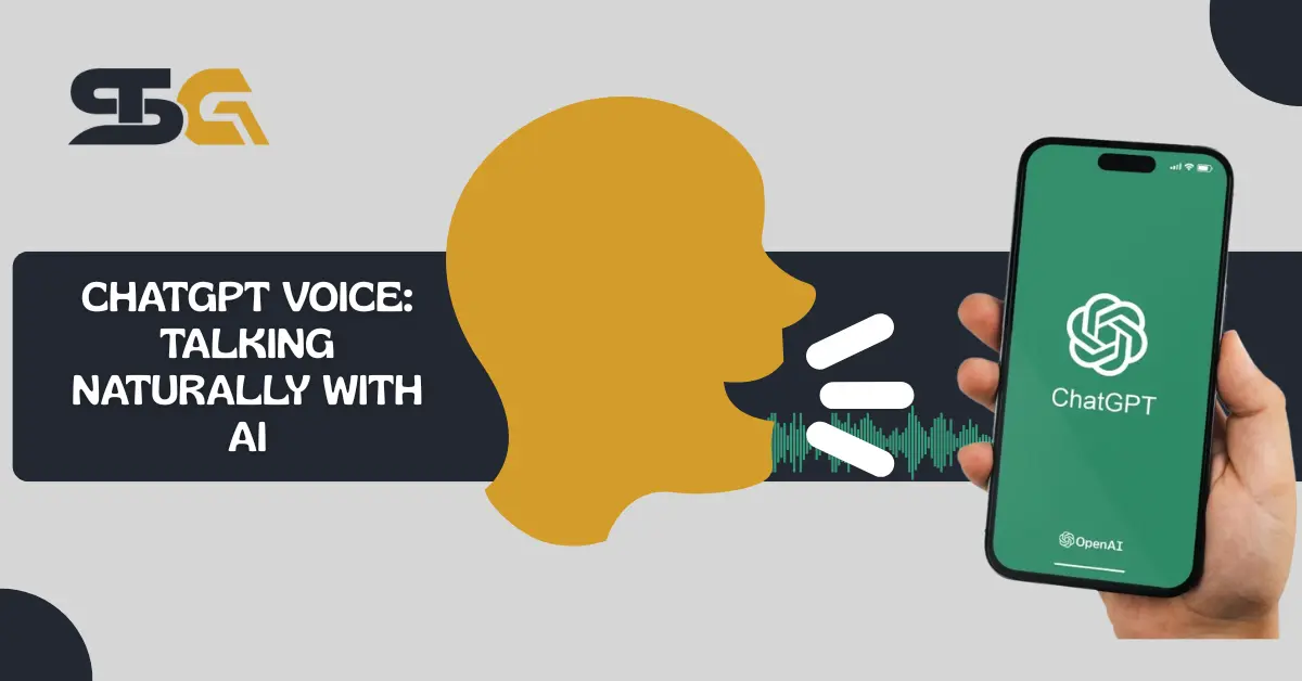 ChatGPT Voice feature with speaking and image recognition options displayed on a smartphone