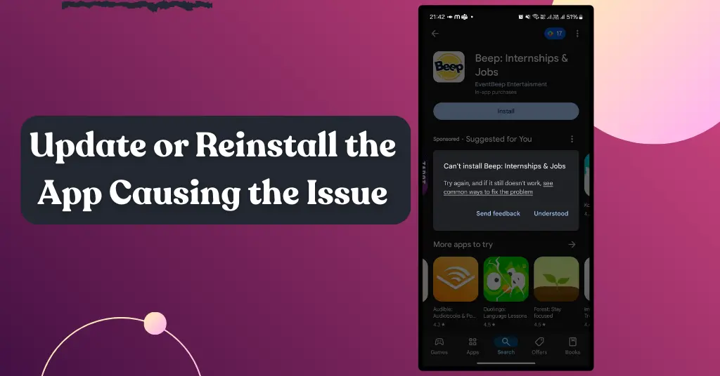 Updating Android apps to remove bugs and performance problems

Reinstalling Android apps to delete corrupted files and restore normal function